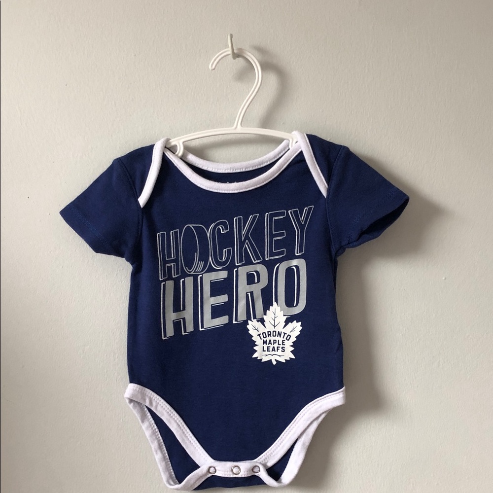 NHL Navy and White "Hockey Hero" Baby Bodysuit